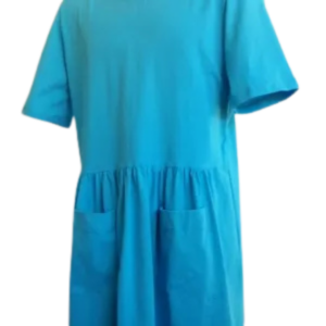 Ladies Dress with Gathered Skirt- Sh.Slv