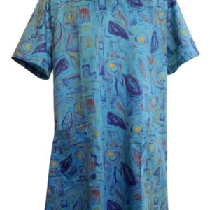 Ladies straight dress short sleeve